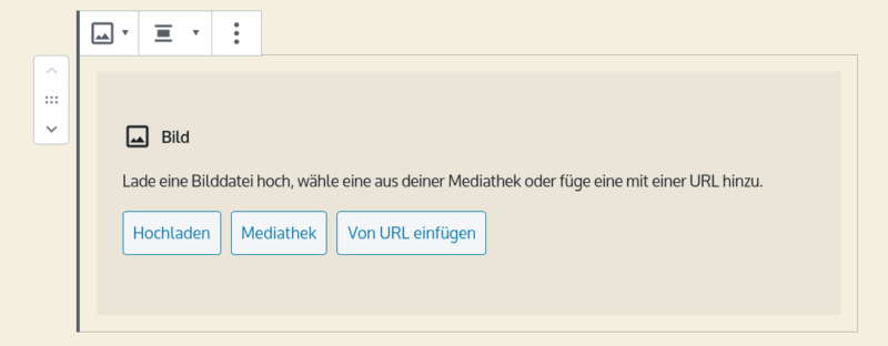 Bild Block im Gutenberg Editor